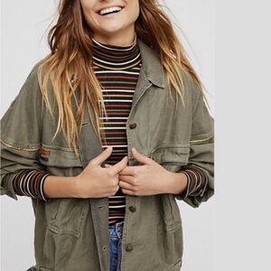 Free People | Slouchy Military Jacket, Size L